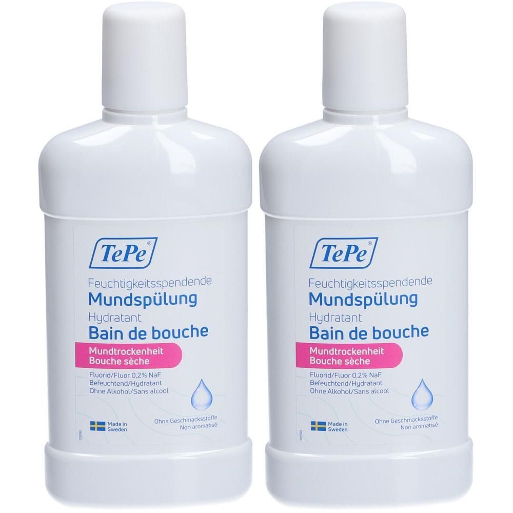 Tepe feuchtigkeitsspend.Mundwasser ohne Geschmack 2x 2x500 ml Mundwasser