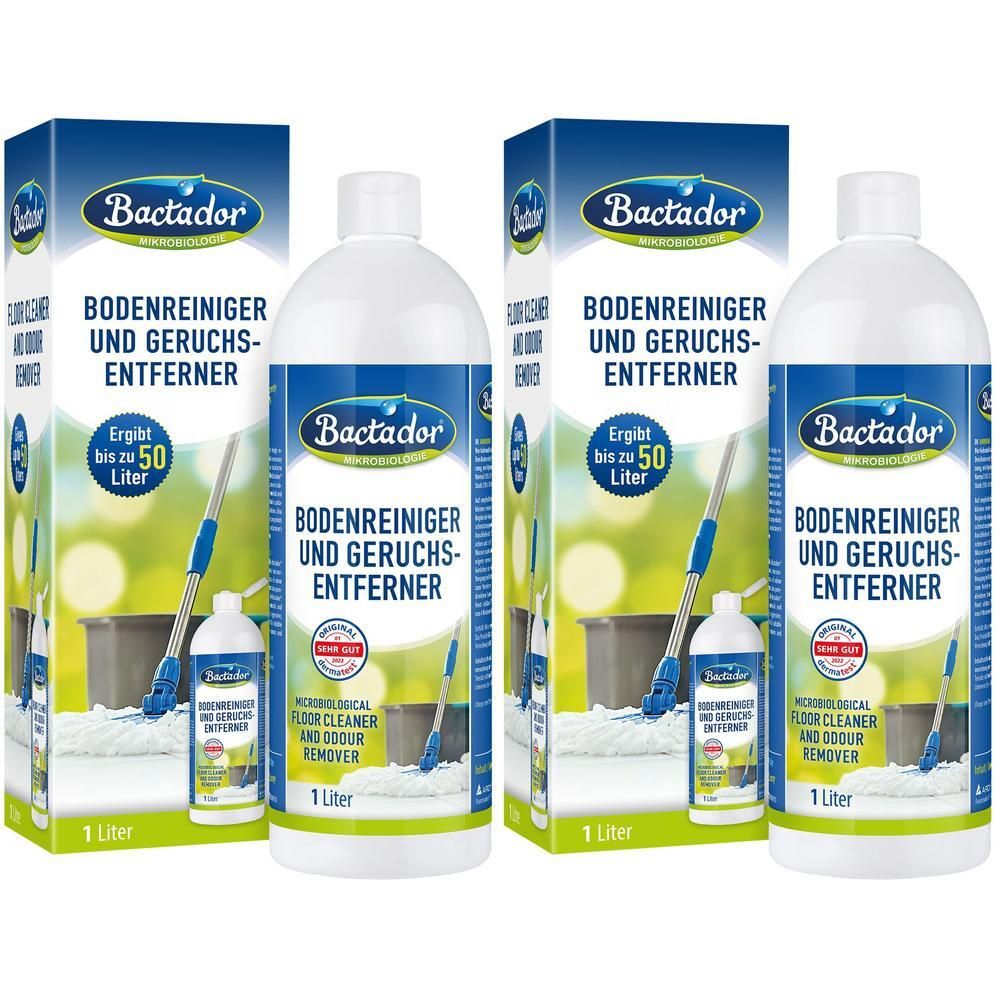 Bactador Bodenreiniger und Geruchsentferner Konz. 2x 2x1000 ml Konzentrat