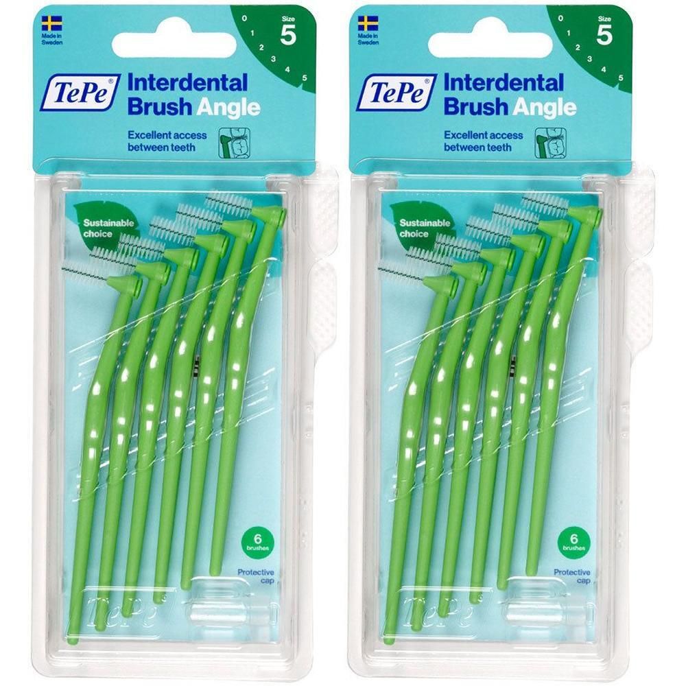 Tepe Angle Interdentalbürste 0,8 mm grün 2x 2x6 St Zahnbürste