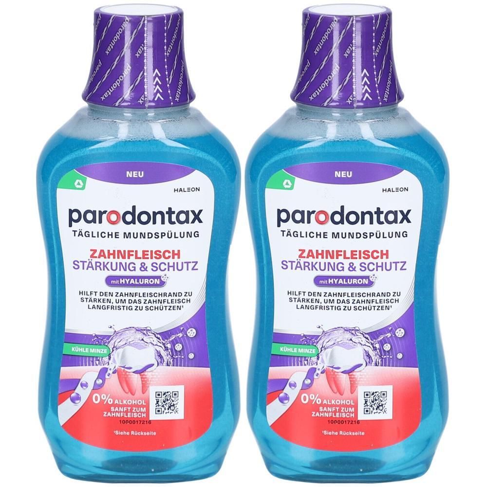 Parodontax Zahnfleisch Stärkung & Schutz Mundspül. 2x 2x300 ml Mundwasser
