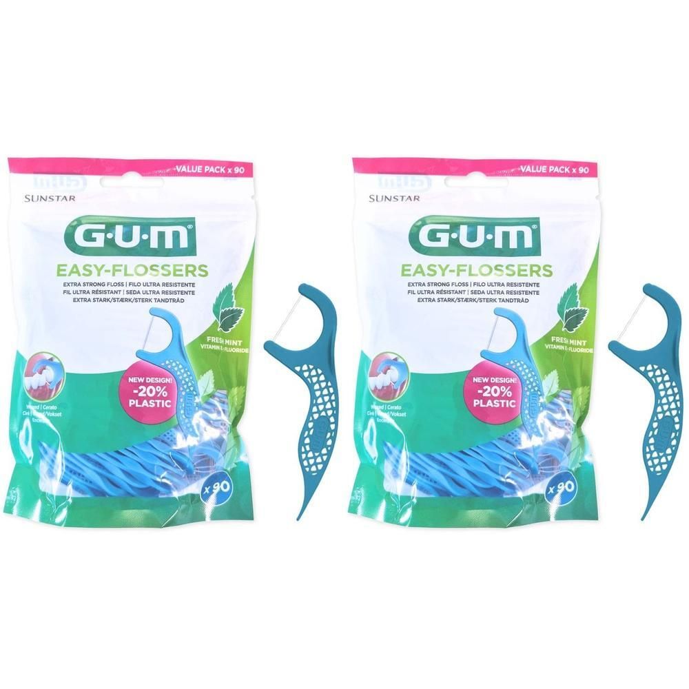 GUM Easy-Flossers Zahnseide inkl.Halter 2x 2x90 St