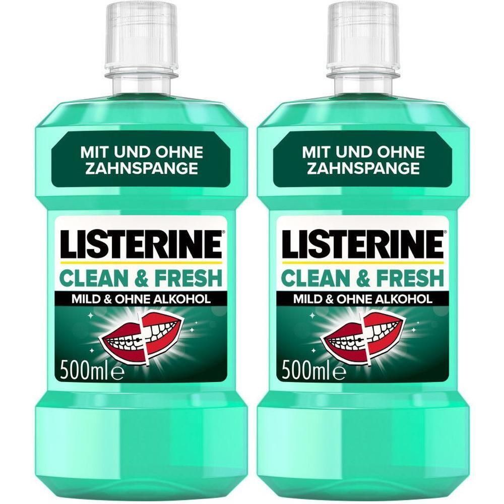 Listerine Clean & Fresh Mundspülung 2x 2x500 ml Lösung