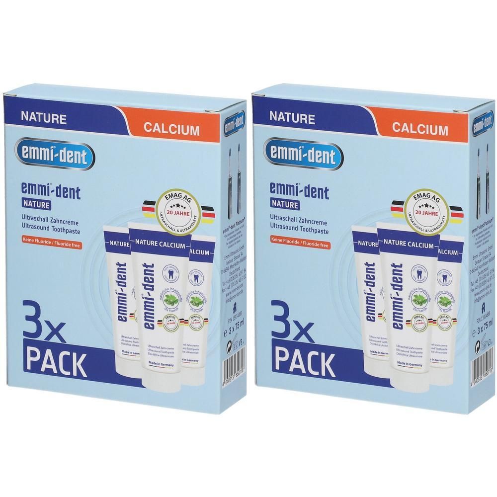 Emmi-Dent Ultraschall Zahncreme nature Set 2x 2x3 St