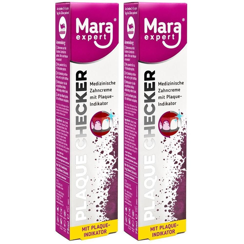 Mara Expert Plaque Checker Zahncreme 2x 2x75 ml