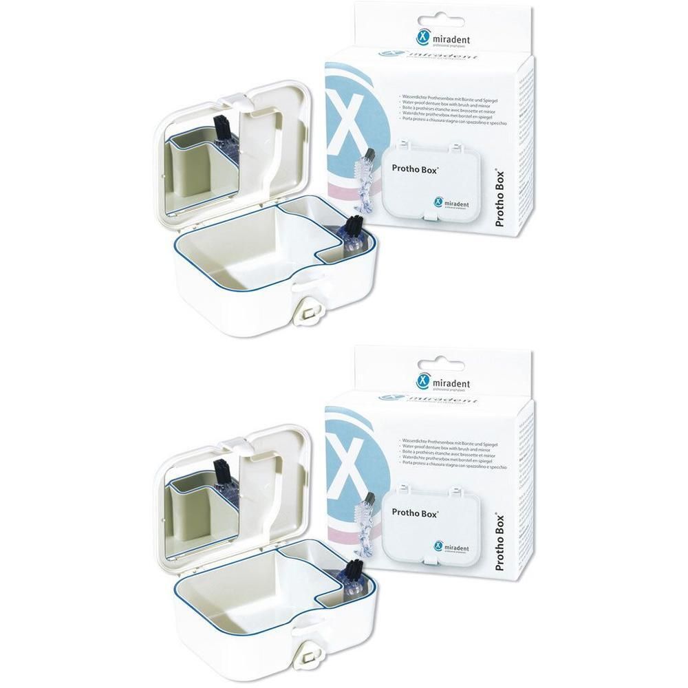 Miradent Prothesen-Aufbewahrungsbox Protho Box 2x 2x1 St