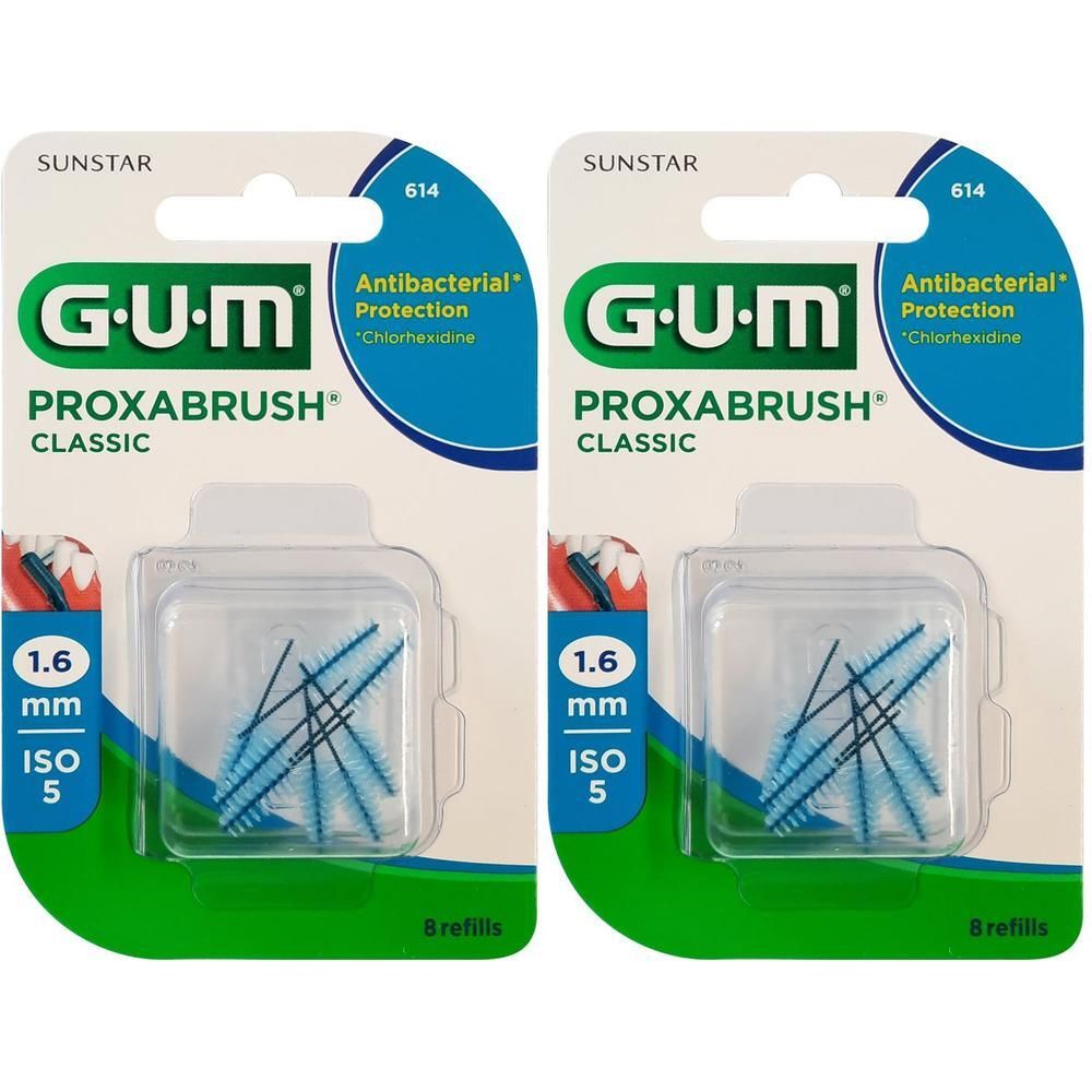 GUM Proxabrush Classic Ersatzbürsten 1,6 mm 2x 2x8 St Zahnbürste