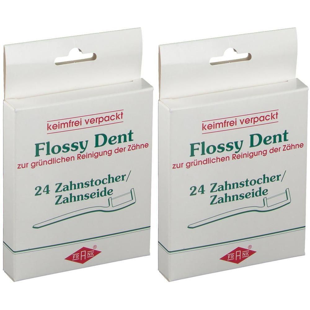 Flossy Dent Zahnseide/Zahnstocher 2x 2x24 St