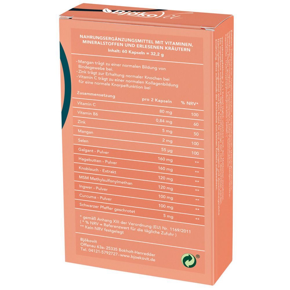 Rückseite einer rosafarbenen Schachtel mit Text. Enthält eine Tabelle mit Inhaltsstoffen und Nährwertangaben.
