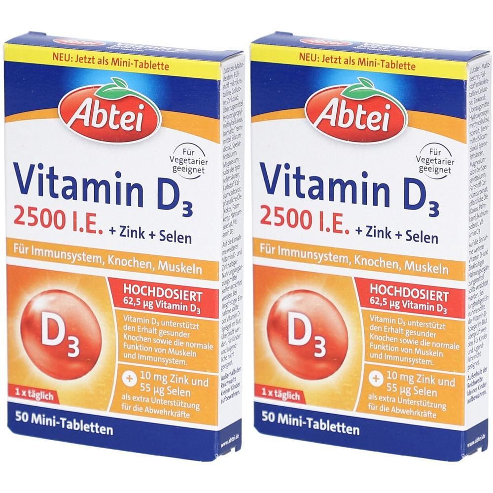 Abtei Vitamin D3 2500 I.e. Mini Tabletten 2x 2x50 St