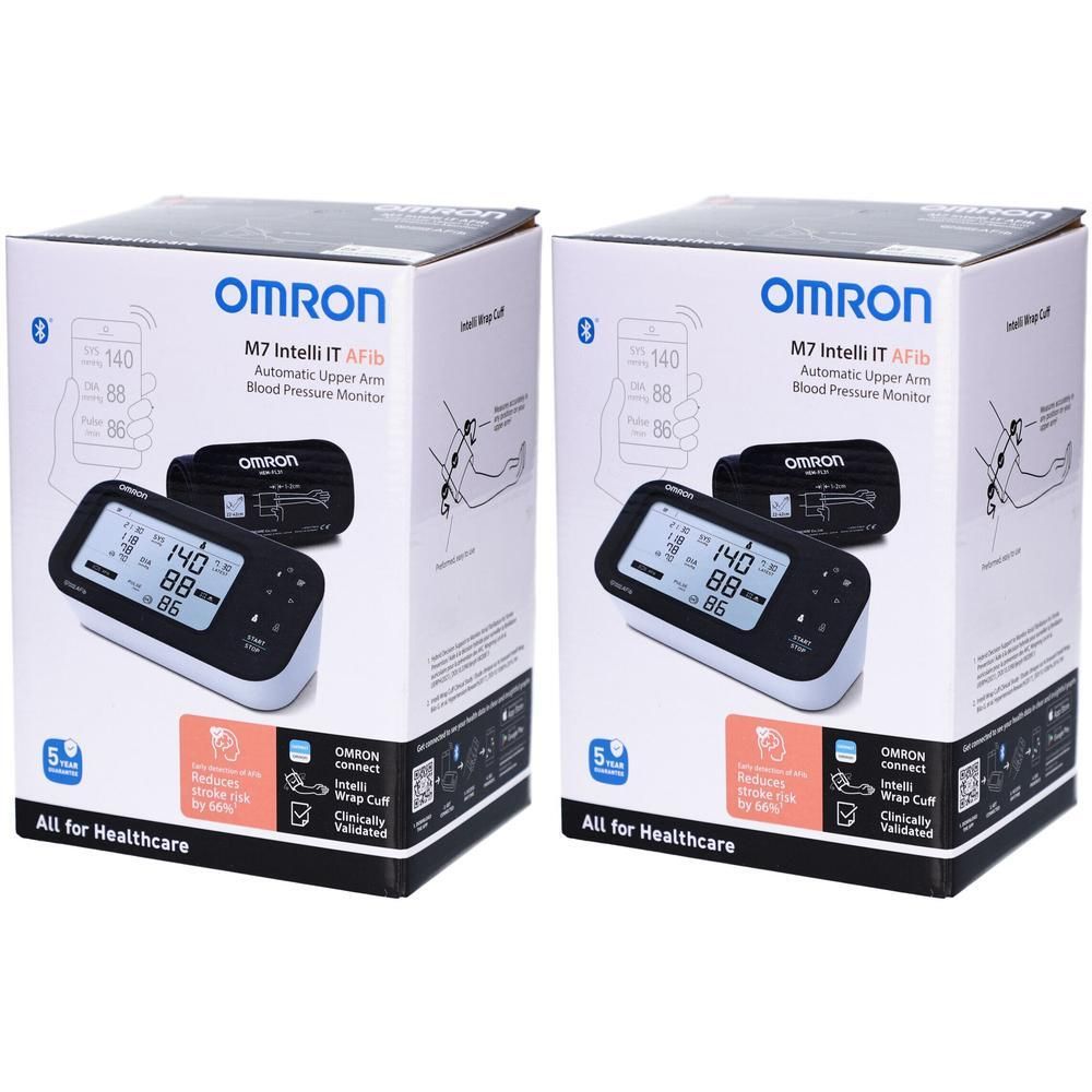 Omron M7 Intelli IT AFib Oberarm Blutdruckmessger. 2x 2x1 St