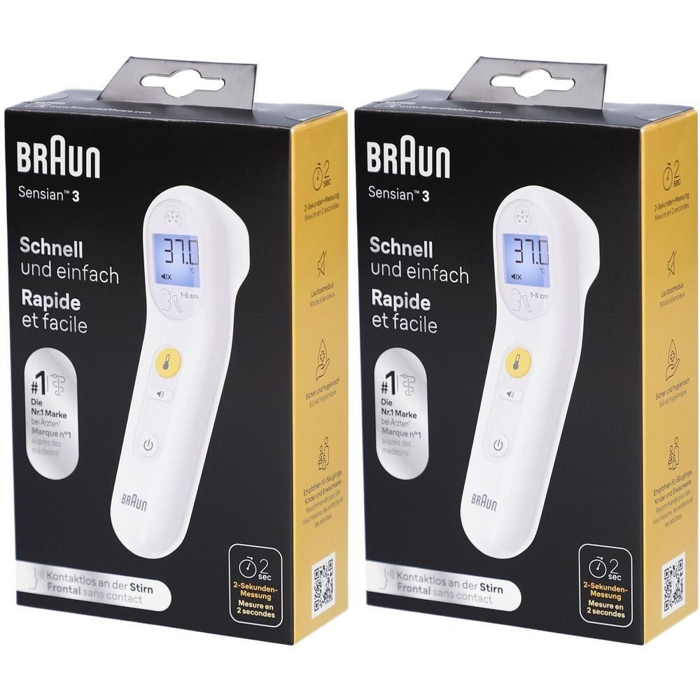 Braun Sensian 3 kontaktloses Thermometer 2x 2x1 St