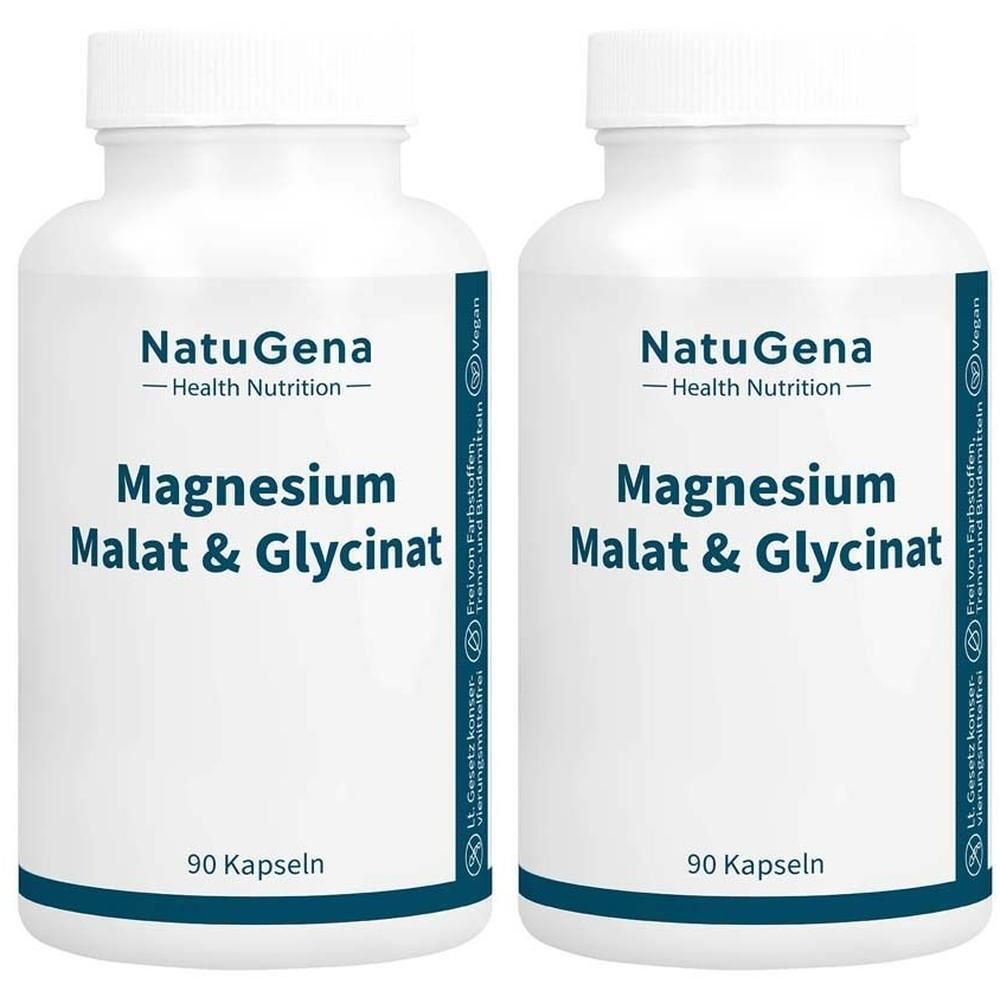 Magnesium-Malat & Glycinat hochdosiert+vegan Kaps. 2x 2x90 St Kapseln