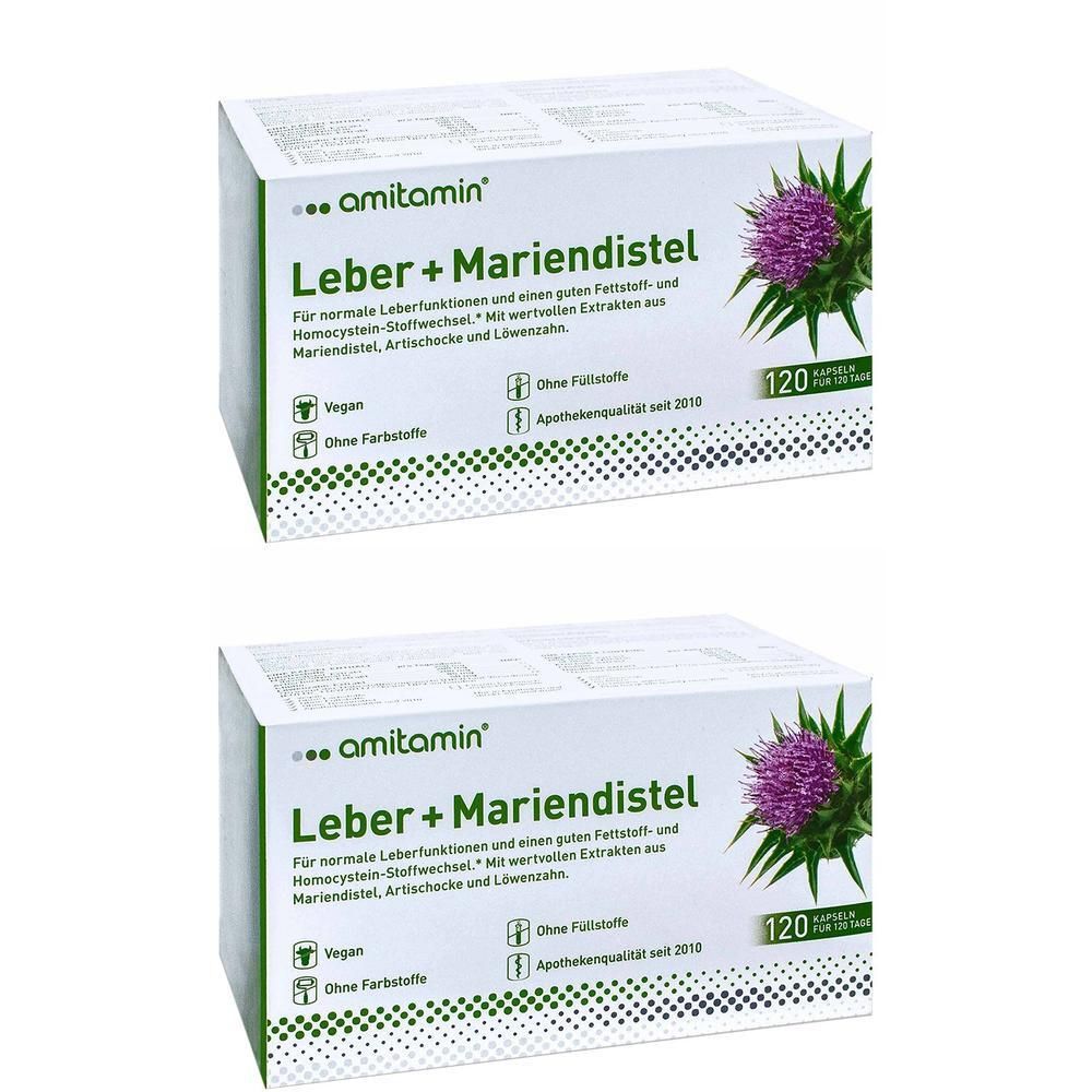 Amitamin Mariendistel+Leber Kapseln 2x 2x120 St