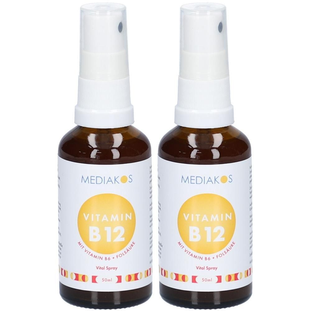 Vitamin B12+B6+Folsäure Mediakos Vital Spray 2x 2x50 ml