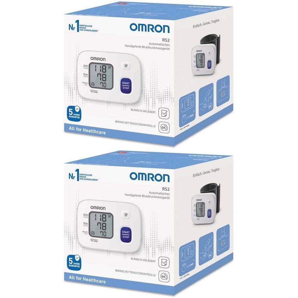 Omron RS2 Handgelenk Blutdruckmessgerät Hem-6161-D 2x 2x1 St