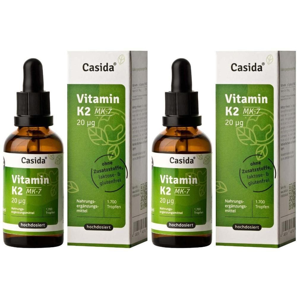 Vitamin K2 Tropfen MK7 vegan 2x 2x50 ml