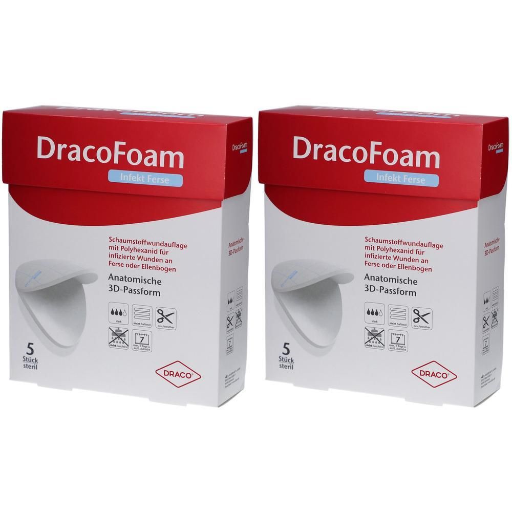 Dracofoam Infekt Schaumst.Wundauf.Ferse 2x 2x5 St Verband
