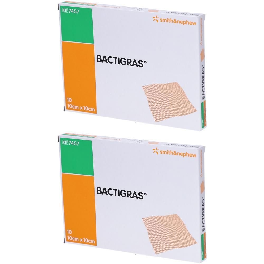 Bactigras antiseptische Paraffingaze 10x10 cm 2x 2x10 St Verband