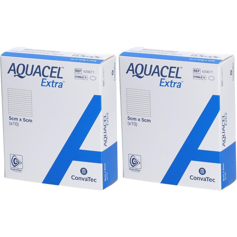 Aquacel Extra 5x5 cm Verband 2x 2x10 St Kompressen