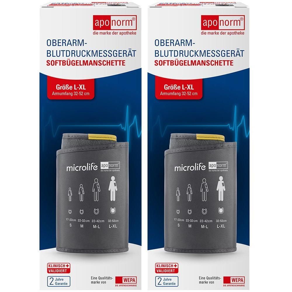 Aponorm Oberarmsoftmanschette L-Xl 32-52 cm 2x 2x1 St