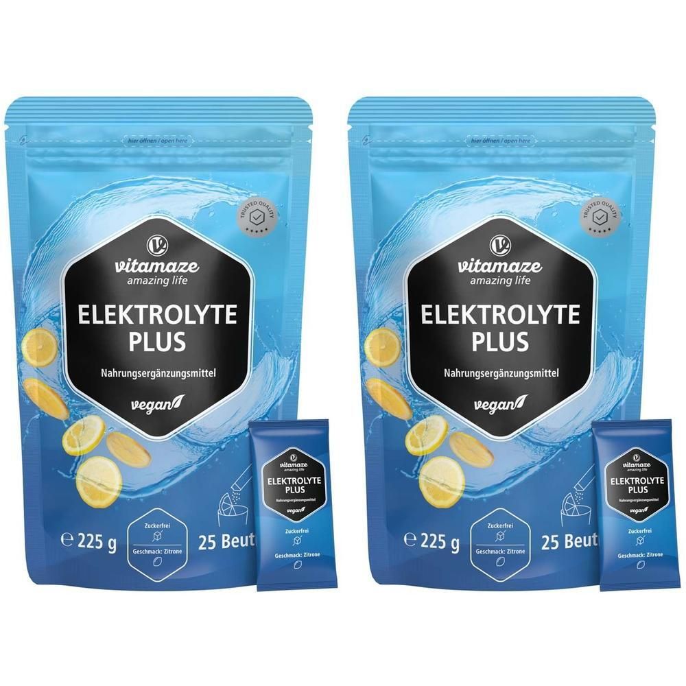 Elektrolyte Plus Vitamin C+B-Vitamine Zitrone Plv. 2x 2x25x9 g Pulver