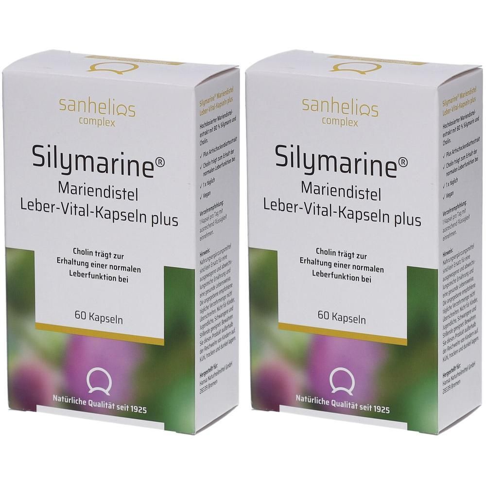 Silymarine Mariendistel Leber-Vital-Kapseln plus 2x 2x60 St Kapseln