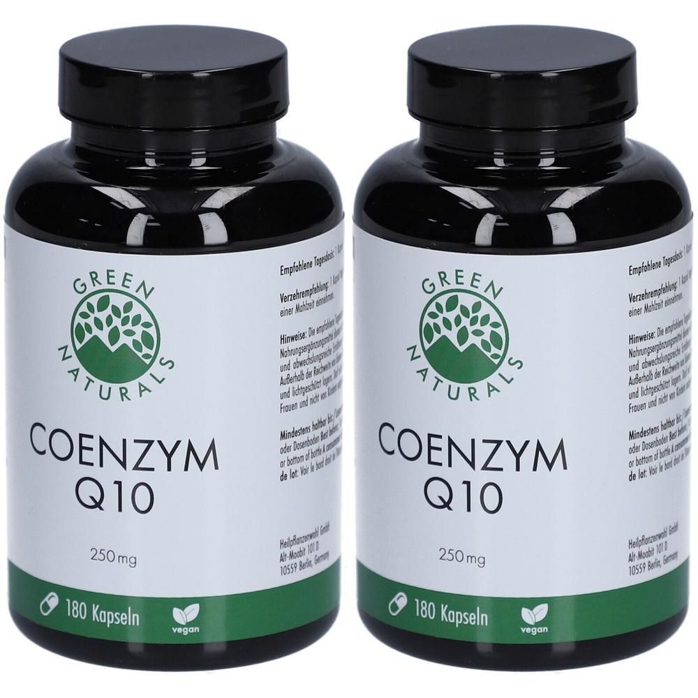 Green Naturals Coenzym Q10 250 mg vegan hochdos. 2x 2x180 St Kapseln