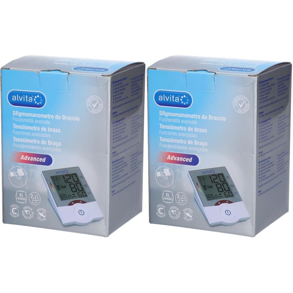 Alvita Oberarm Blutdruckmessgerät Advanced 2x 2x1 St