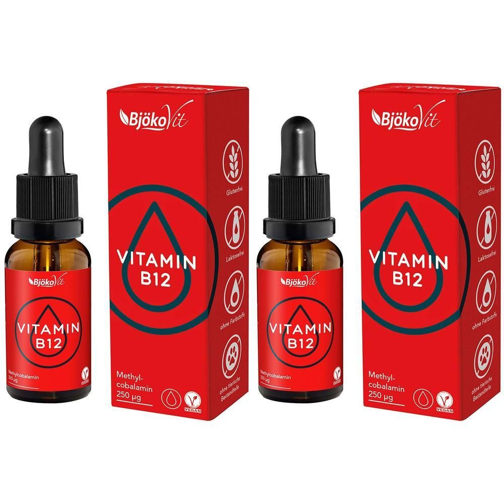 Vitamin B12 Vegan Tropfen Methylcobalamin 2x 2x30 ml