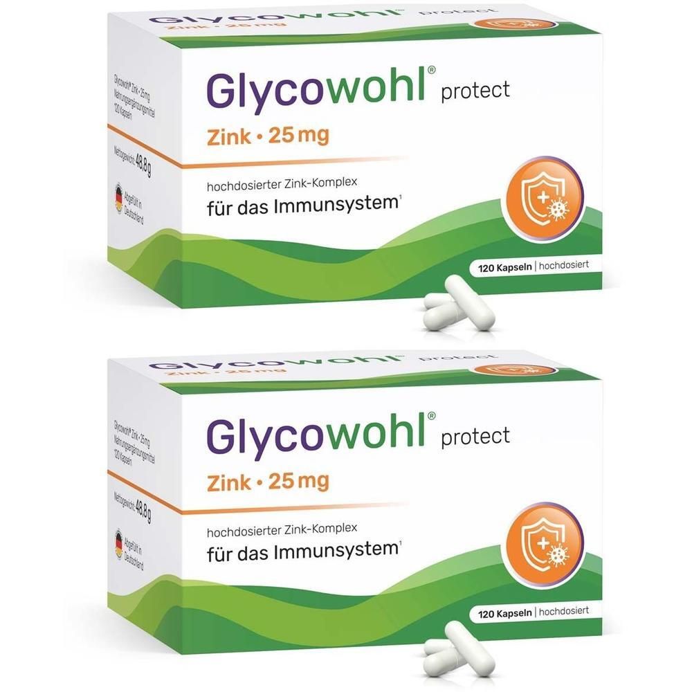 Glycowohl Zink-Komplex 25 mg hochdosierte Kapseln 2x 2x120 St