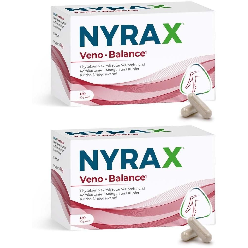 Nyrax Veno Balance Phytokomplex Bindegewebe Kaps. 2x 2x120 St Kapseln