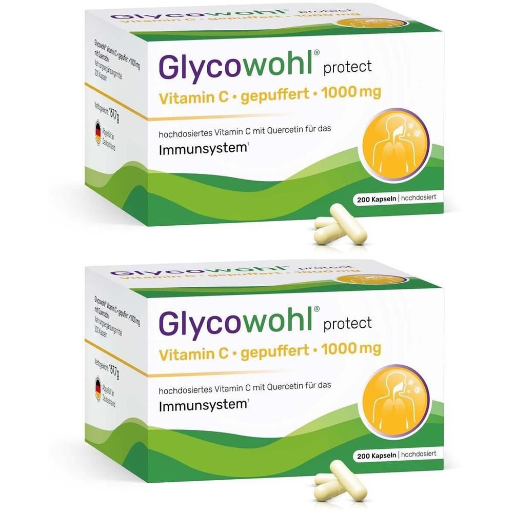 Glycowohl Vitamin C 1000 mg m.Quercetin vegan Kps. 2x 2x200 St Kapseln