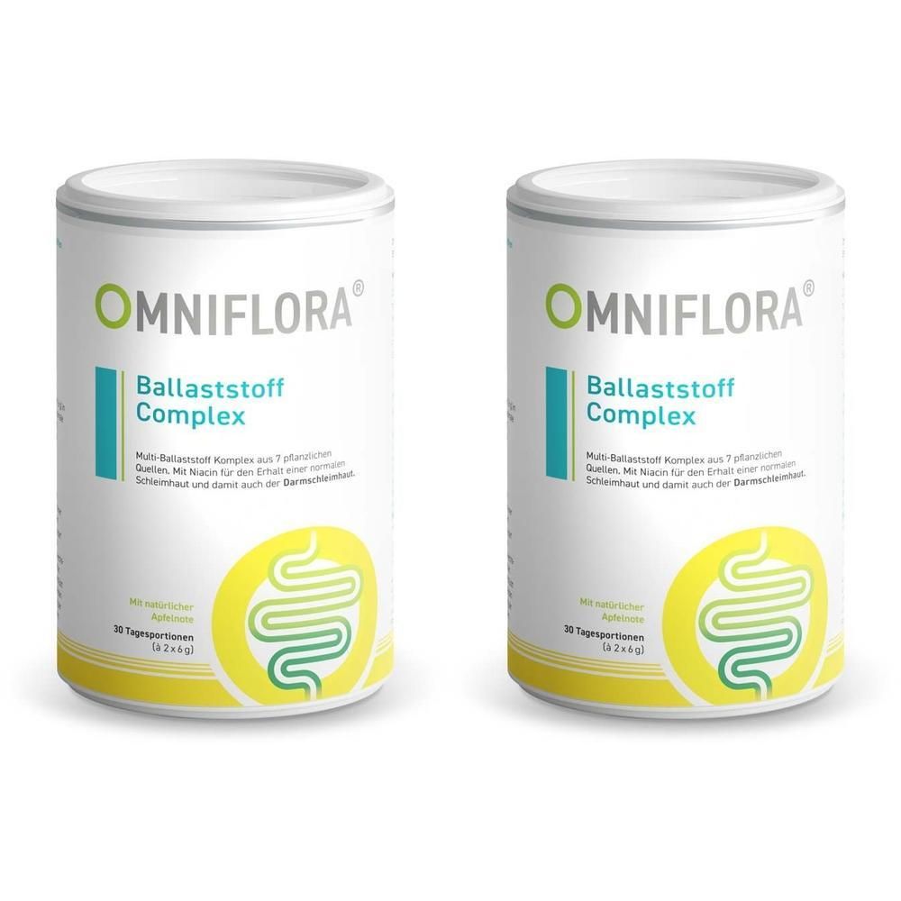 Omniflora Ballaststoff Complex+Niacin glut.fr.Plv. 2x 2x360 g Pulver