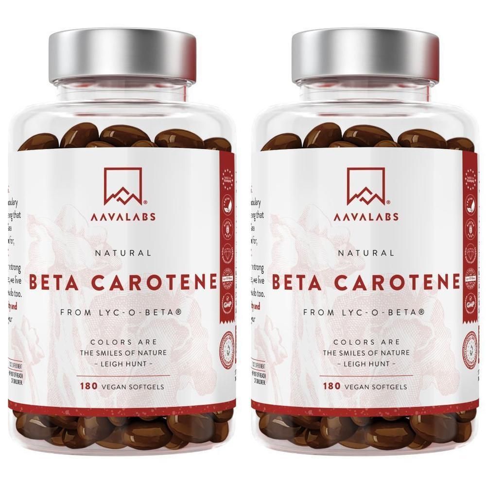 Aavalabs Beta Carotin Vitamin A vegan Weichkapseln 2x 2x180 St