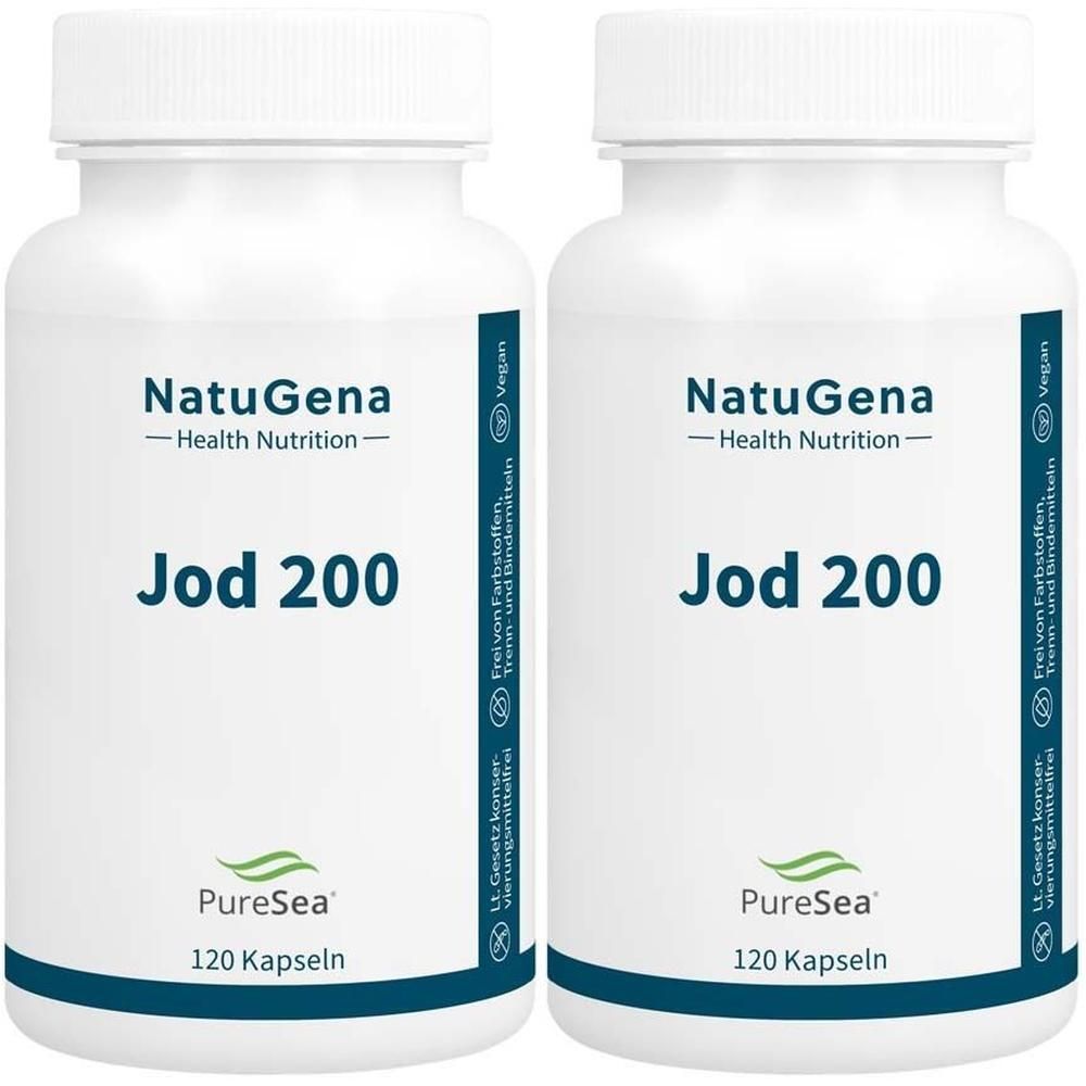JOD 200 aus Bio Alge Knotentang Kapseln 2x 2x120 St