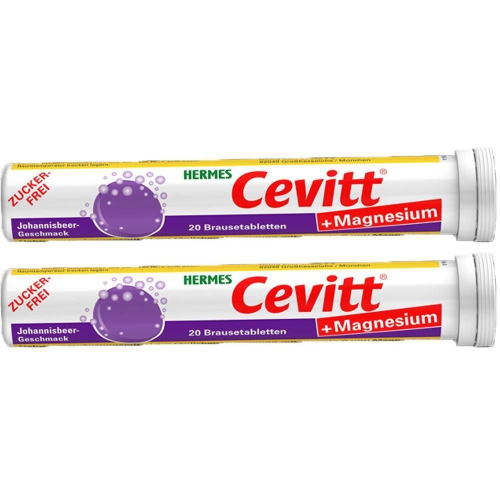 Hermes Cevitt+Magnesium Brausetabletten 2x 2x20 St