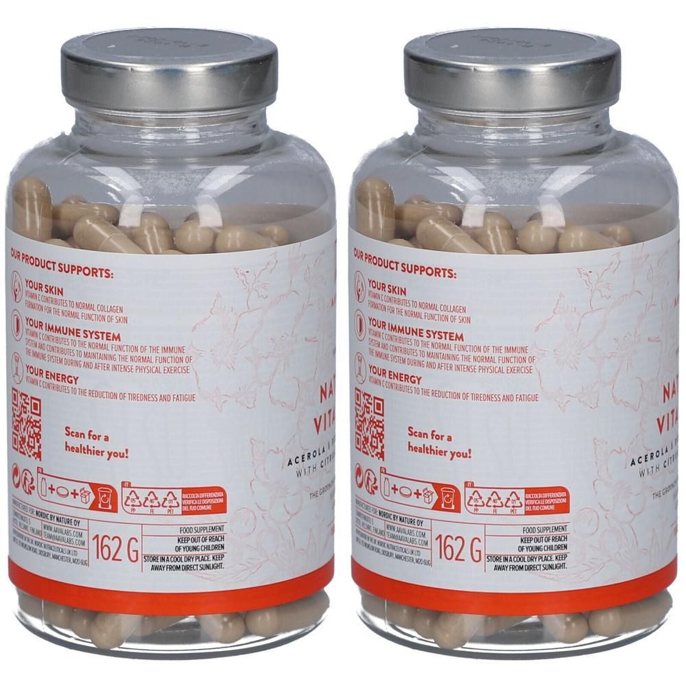 Aavalabs Vitamin C Acerola Camu-Camu Hagebutte Kps 2x 2x180 St Kapseln