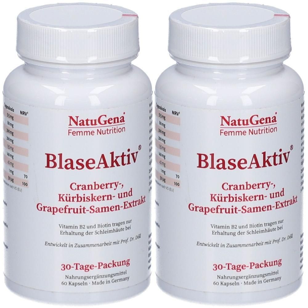 Blaseaktiv Cranberry+Vitamin B2+Biotin vegan Kaps. 2x 2x60 St Kapseln