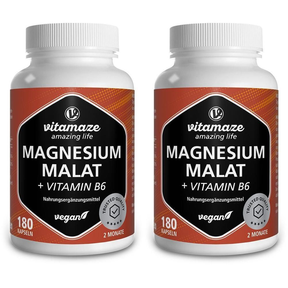 Magnesium-Malat 1800 mg+Vitamin B6 Kapseln 2x 2x180 St