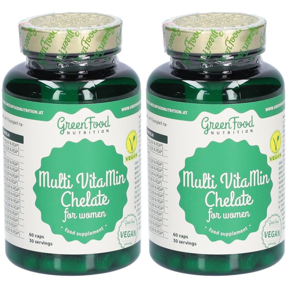 GreenFood Nutrition Multi VitaMin Chelate for women 60cps 2x 2x60 St Kapseln