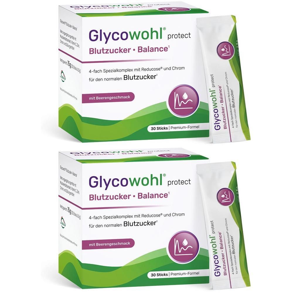 Glycowohl Blutzucker Balance m.Reduc.&Chrom Sticks 2x 2x30 St PUE new