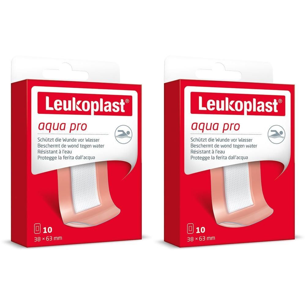 Leukoplast aqua pro Strips 38x63 mm 2x 2x10 St Pflaster