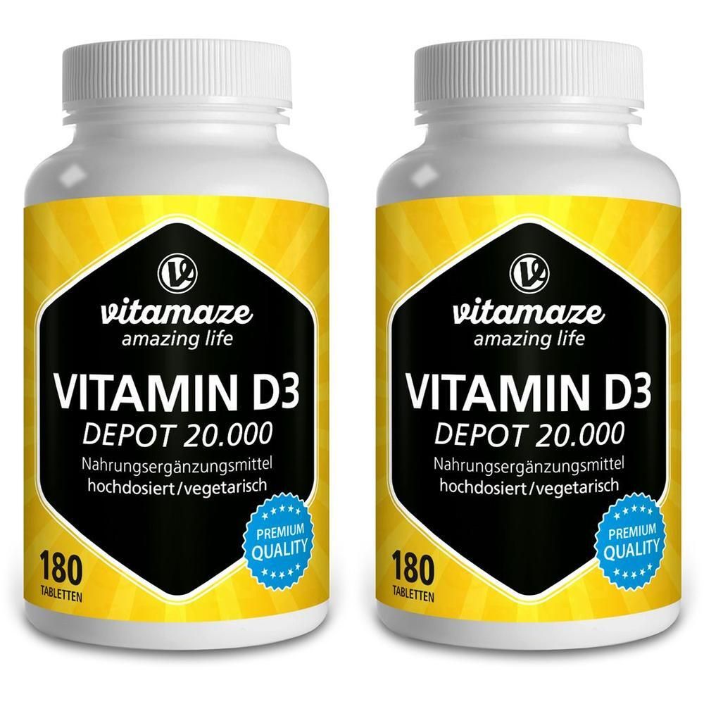Vitamin D3 20.000 I.e. Depot hochdosiert Tabletten 2x 2x180 St