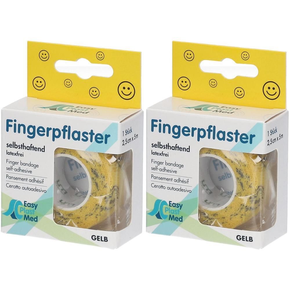 UM Easyplast Fingerpfl.selbsth.2,5cmx5m gelb Smil. 2x 2x1 St Pflaster