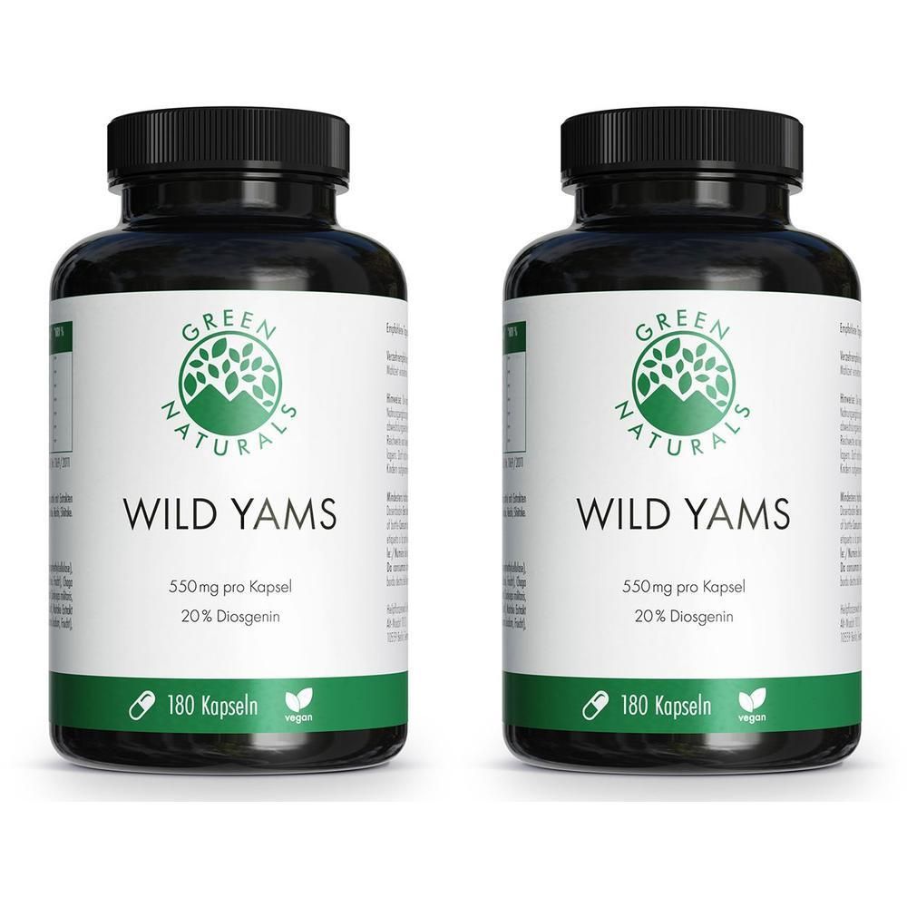 Green Naturals Wild Yam hochdosiert vegan Kapseln 2x 2x180 St