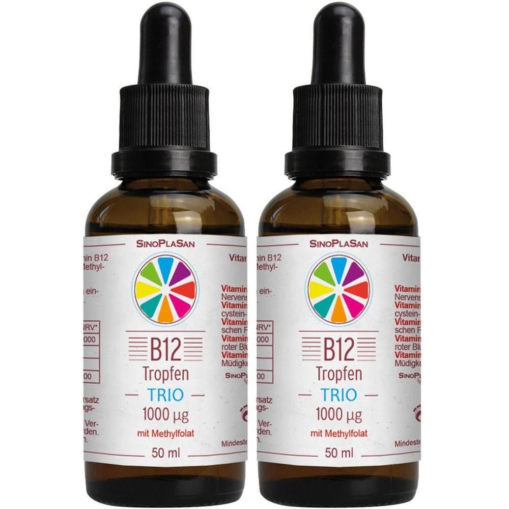 B12 Trio 1000 µg+5-MTHF Tropfen 2x 2x50 ml