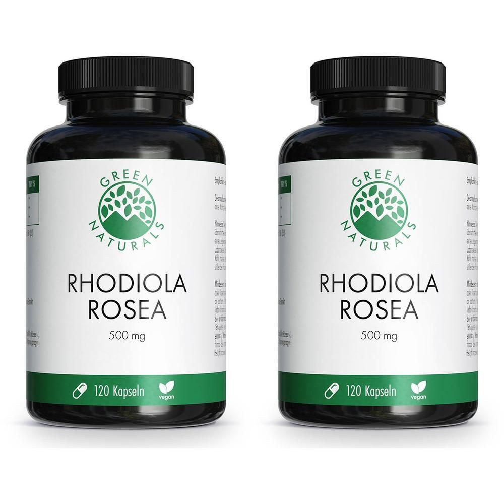 Green Naturals Rhodiola Rosea 500 mg hochdos.Kaps. 2x 2x120 St Kapseln