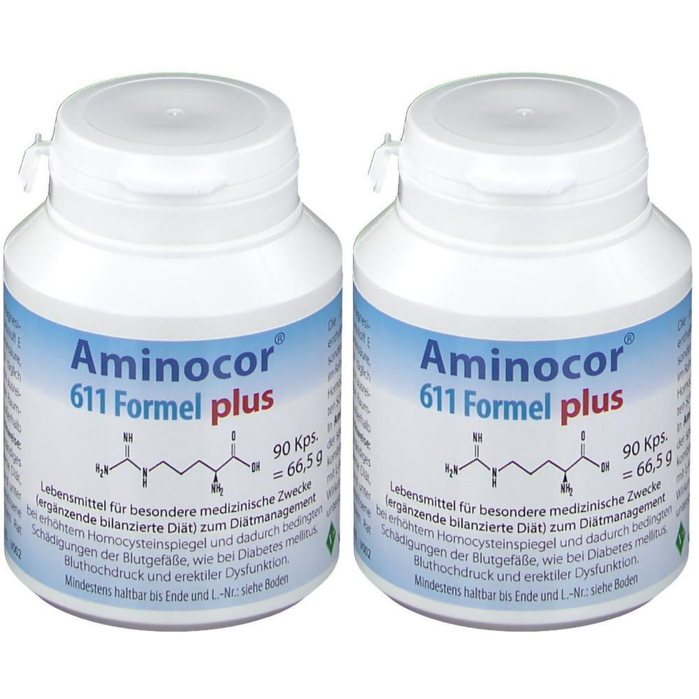 Aminocor 611 Formel plus Kapseln 2x 2x90 St