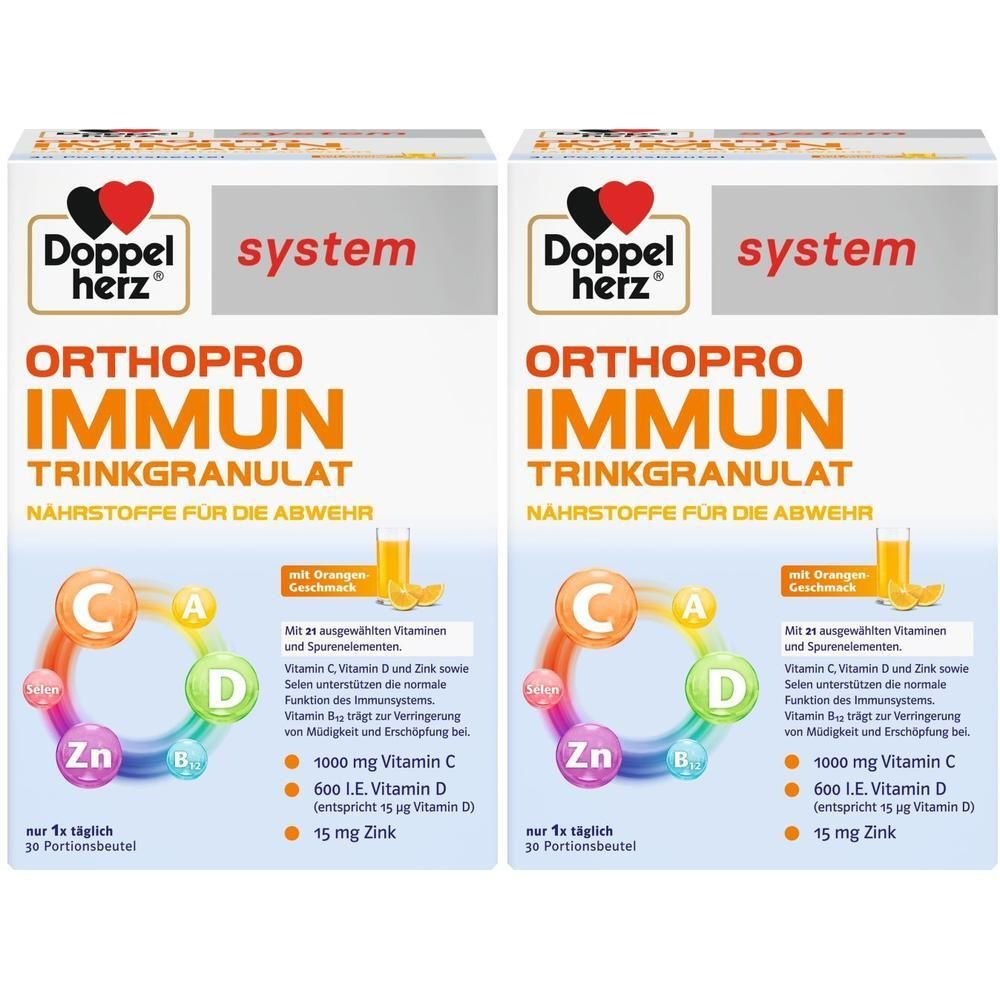 Doppelherz Orthopro Immun system Trinkgranulat 2x 2x30 St Beutel