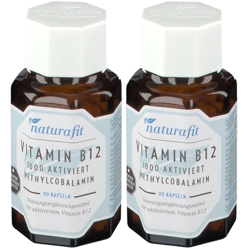 Naturafit Vitamin B12 1000 µg aktiviert Kapseln 2x 2x90 St